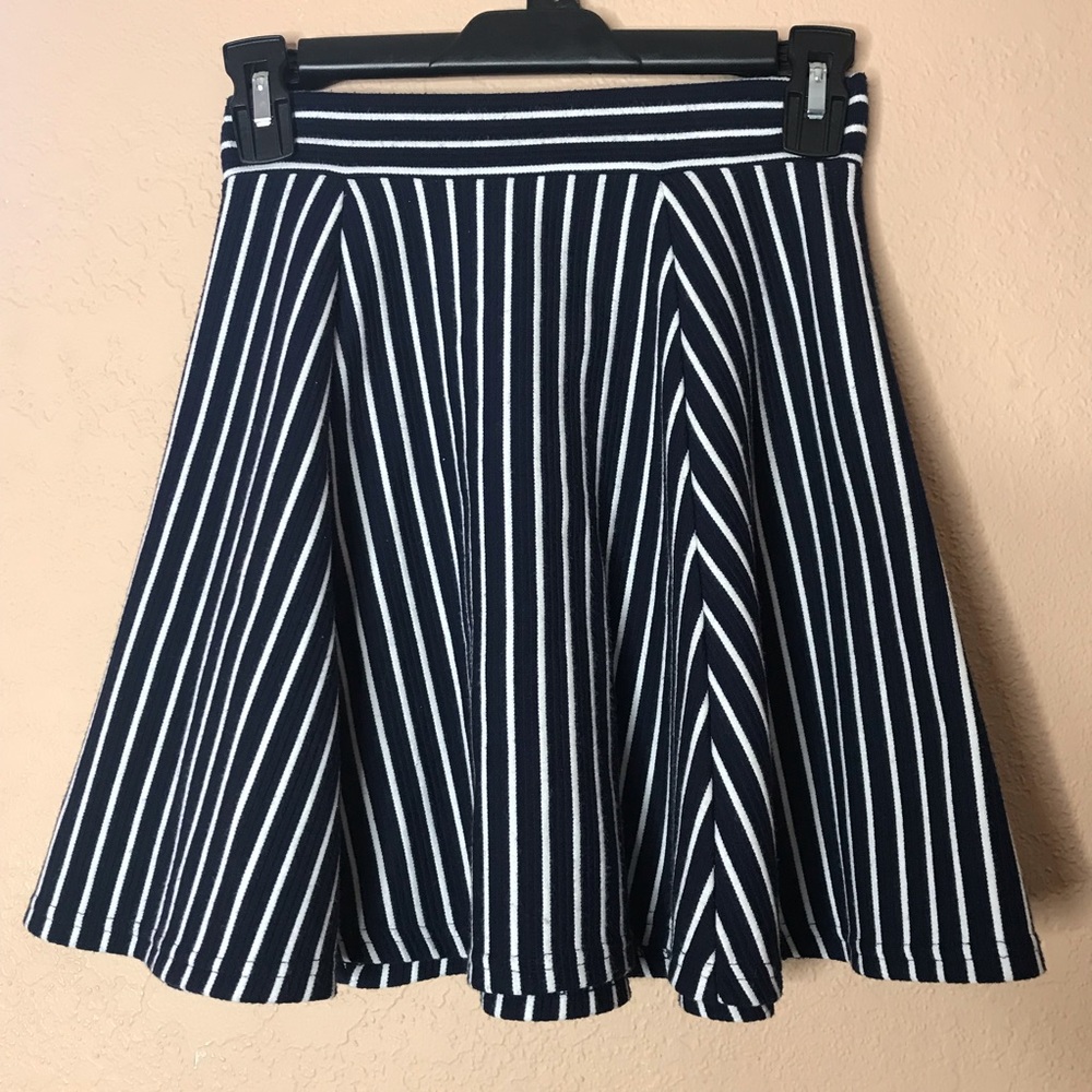 Divided by H & M. Stripe blue and white mini skirt